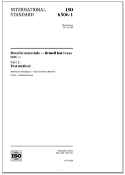 ISO 6506-1:2014《金属材料 布氏硬度试验 第1部分：试验方法》国际标准（英文版）
