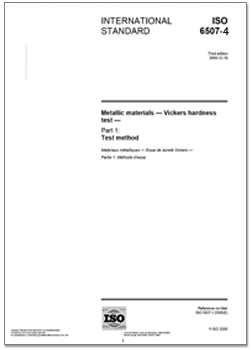 ISO 6507-4:2005《金属材料 维氏硬度试验 第4部分：硬度值表》国际标准（英文版）