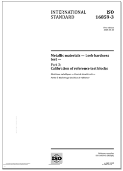 ISO 16859-3:2015《金属材料 里氏硬度试验 第3部分：标准硬度块的标定》国际标准（英文版）