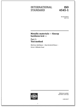 ISO 4545-1:2017《金属材料 努氏硬度试验 第1部分：试验方法》国际标准（英文版）